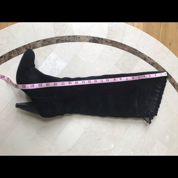 BCBGENERATION “SANJI” OTK Black Suede Boots - Picture 7 of 10